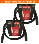 2 Pack Hosa Pro Microphone Cable, Neutrik Rean Connectors XLR3F XLR3M. Fixed Price $36.90.