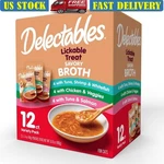 Savory Wet Cat Treats Lickable Broths Meat Sauce Snack Topper 12 Pouches New. Fixed Price $33.11.