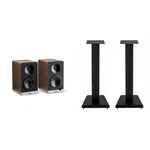Elac LS10-B Speaker Stands Debut Connex Bookshelves-walnut. Fixed Price $773.00.