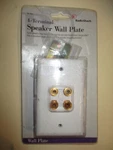 Radioshack 4-TERMINAL Speaker Wall Plate-white, Goldplated, 40-983 Nos. Fixed Price $9.99.