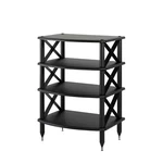 Pangea Audio Vulcan X-brace Four-shelf Rack Media Stand Carbon Fiber Vinyl. Fixed Price $199.00.
