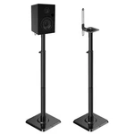 Black Alloy Steel Speaker Stands, Height Adjustable Bookshelf P.... Fixed Price $114.92.
