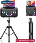 Ikarao Speaker Stand Adjustable Height 36"-47", Heavy Duty Carbon Steel Karaoke. Fixed Price $75.78.