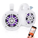 Pyle 300W Waterproof Bluetooth Marine Tower Speakers W/ Led Lights PLMRLEWB47WB. Fixed Price $105.99.