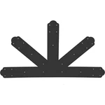 Gable Truss Connector Plates 12:12 Bracket Black Powder-coated. Fixed Price $35.99.