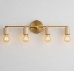 Modern Brass Vanity Linear 4 Wall Sconce Bathroom Lighting Fixture. Fixed Price $260.00.