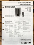 Sony SA-VE812ED -VE815ED -WMS815 SS-MS815 Speaker Service Manual *original*. Fixed Price $14.97.