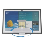 Almoz Swivel Stand For Echo Show 21, Aluminum Large Anti-slip Base, Silver. Fixed Price $110.69.