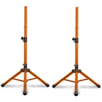 (qty 2) New Technical Professional Iron Steel Orange Tri-pod Speaker Stand. Fixed Price $87.07.