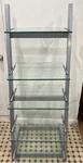 Omnimount Glass And Aluminum 5 Tier Audio Rack. Fixed Price $350.00.