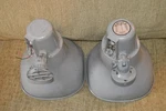 Set Of 2 Atlas Sound AP-30T/AP30T Loud-speaker Horns Vari-tap 30W Metal Speakers. Fixed Price $30.00.