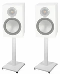 White 21 Steel Stands For Monitor Audio Silver 100 Bookshelf Speakers. Fixed Price $64.95.