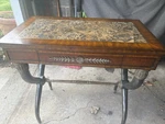 Maitland-smith French Empire Marble Top Desk. Fixed Price $550.00.