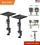 Clamp-on Speaker Stand Desk Mount Set, Height Adjustment, Tilt, Swivel, 9.6 X.... Fixed Price $47.99.