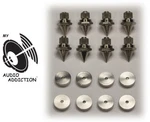 Nickel Speaker With Floor Discs Stand Foot Cone Isolation Spikes Set Of 8. Fixed Price $26.99.