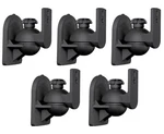 5 Pack Lot - Universal Satellite Speaker Black Wall Mount Brackets Fits Jvc Bose. Fixed Price $22.95.