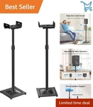 Universal Speaker Stands Steel Adjustable Height Floor Mount For Satellite Bo.... Fixed Price $97.98.