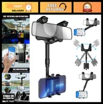 Universal Rear View Mirror Phone Holder - Rotatable & Retractable Mount For All. Fixed Price $28.99.