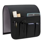 Sysov Sofa Armrest Organizer, Remote Control Holder For W13'' X L33'', Black. Fixed Price $23.23.