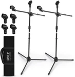 Pyle Universal Adjustable Tripod Microphone Stand Pair Of 1/16-SIZE, Black. Fixed Price $78.29.
