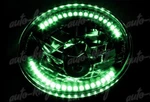 7" Round H6024 H6014 H6017 Black Housing Green Ring Sealed Beam Headlights. Fixed Price $29.24.
