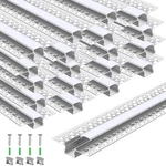 Glooglitter 20 Pack 6.6FT/ Meter Plaster-in Led Channel Trimless Diffuser C.... Fixed Price $313.31.