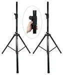 2 Rockville Dj Pa Tripod Speaker Stands Hydraulic Air Powered Auto Lift RVSS4A. Fixed Price $134.90.