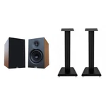Elac LS10-B Speaker Stands DB63-WN Walnut Bookshelves. Fixed Price $673.20.