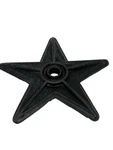 Vtg Cast Iron Star Plate 5-POINTED Black Metal Base Stand 8" Heavy Architectural. Fixed Price $24.98.