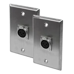 Speakers Single Xlr Female Connector Gang, Pair Of Stainless Steel Wall Plates. Fixed Price $31.95.