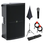 Mackie THUMP215 1400W 15" Pa System W/ Speaker Stand, Bag, Skirt, & Cables. Fixed Price $389.99.