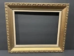 Vintage Ornate Wood Linen Linear Gold Finish Picture Frame. Fixed Price $59.00.