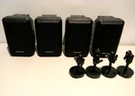 Lot Of 4 Phonic Ear 2 Way Speaker 80W W/wall Ceiling Mounts Great For Patio. Fixed Price $89.99.