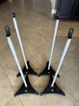 Omni Mount Cube Speaker Stands Pole With Triangle Base - Four Total. Fixed Price $70.00.