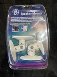 Ge Set Of 2 Speaker Mounts White W/hardware For Wall Ceiling, New 9 Lbs Cap. Fixed Price $9.59.