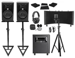 2 Jbl 305P Mkii 5" Studio Monitors+stands+subwoofer+headphones+mic+vocal Shield. Fixed Price $858.80.