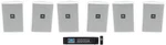 (6) Jbl Control 23-1 White 3" Indoor/outdoor 70V Commercial Wall Speakers + Amp. Fixed Price $999.80.