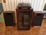 Custom Made Walnut Mahogany Speaker Stands For Realistic Mach One Free Ship. Fixed Price $239.99.
