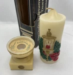 Vtg Jasco Holiday Christmas Candle With Box Stand Lantern Holly Pattern Nos 80S. Fixed Price $7.50.