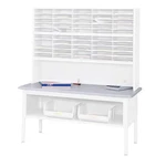 Safco 7750GR Sorting Table Top, 60 W, White. Fixed Price $243.99.