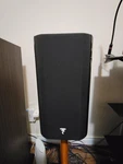 Pair Of Focal Chorus 706 Bookshelf Speakers With Stands In Piano Black Gloss. Fixed Price $475.00.