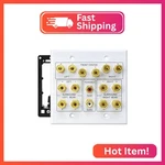 Diytech 7.2 Speaker Wall Plate, Home Theater Gold Plated Binding Pos. Fixed Price $40.24.