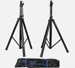 Pair Rockville RVES1 Adjustable Tripod Speaker Stands+carry Bag/universalo. Fixed Price $39.95.