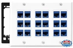 Diytech 18 Port Ethernet Wall Plate CAT6 RJ45 Female Keystone Jack. Fixed Price $69.52.