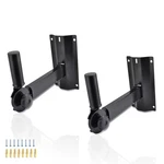Dual Universal Adjustable Wall Mount Speaker Bracket Stands With Angle, Tilt. Fixed Price $39.00.