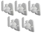 5 Pack Lot - Universal Satellite Speaker White Wall Mount Brackets Fits Jvc Bose. Fixed Price $24.95.