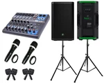 Mackie 2X Thrash 212 12" 1300W Speaker + Emb MX10BT Mixer Mics Stands & Cables. Fixed Price $839.99.