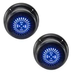 Rv Exterior Speaker Set 5.25" Black Wavy Blue Lighted Led Waterproof Flush Mount. Fixed Price $39.99.