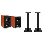 Elac LS10-B Speaker Stands Debut Connex Bookshelves-orange. Fixed Price $773.00.