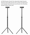 Ultimea Steady Height Adjustable Surround Speaker Stands For Nova S80, Pair. Fixed Price $48.99.